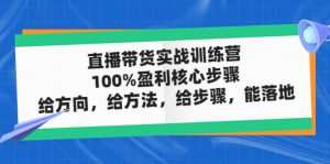 直播賣貨實(shí)操特訓(xùn)營：100%贏利核心內(nèi)容流程，給方位，給辦法，給流程，能落地 - 嚴(yán)選資源大全 - 嚴(yán)選資源大全