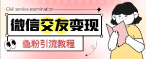 微信交友轉現新項目，吸引各大網站LSP粉絲準確轉現，小白可快速上手，日收入500 - 嚴選資源大全 - 嚴選資源大全