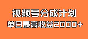 全新藍海 視頻號掘金計劃 日入2000+ - 嚴選資源大全 - 嚴選資源大全
