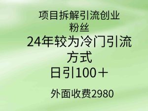 (9489期)項目拆解引流創(chuàng)業(yè)粉絲,24年較冷門引流方式,輕松日引100+ - 嚴(yán)選資源大全 - 嚴(yán)選資源大全