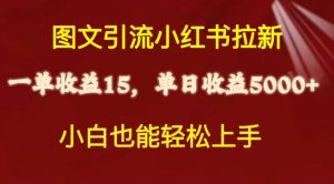（10329期）圖文引流小紅書拉新一單15元，單日暴力收益5000+，小白也能輕松上手 - 嚴(yán)選資源大全 - 嚴(yán)選資源大全