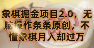 象棋掘金項目2.0，無腦操作條條原創，不懂象棋月入卻過萬 - 嚴選資源大全 - 嚴選資源大全