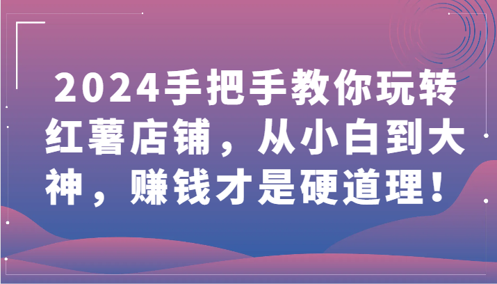 2024手把手教你玩轉紅薯店鋪,從小白到大神,賺錢才是硬道理! - 嚴選資源大全