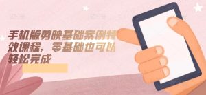 手機版剪映基礎案例特效課程,零基礎也可以輕松完成 - 嚴選資源大全 - 嚴選資源大全