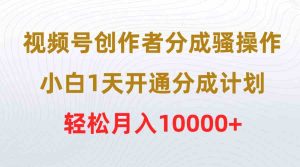 （9656期）視頻號創作者分成騷操作，小白1天開通分成計劃，輕松月入10000+ - 嚴選資源大全 - 嚴選資源大全