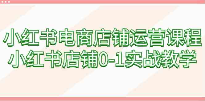 (9249期)小紅書電商店鋪運營課程,小紅書店鋪0-1實戰教學(60節課) - 嚴選資源大全