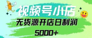 視頻號無貨源小店從0到1日訂單量千單以上純利潤穩穩5000+ - 嚴選資源大全 - 嚴選資源大全