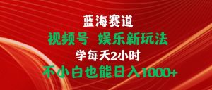 （10818期）藍海賽道視頻號 娛樂新玩法每天2小時小白也能日入1000+ - 嚴選資源大全 - 嚴選資源大全