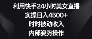 利用快手24小時美女直播，實操日入4500+，時時被動收入，內(nèi)部姿勢操作 - 嚴(yán)選資源大全 - 嚴(yán)選資源大全