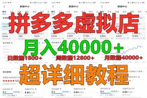 拼多多虛擬電商訓練營月入40000+,全網(wǎng)最詳細,你做你也行,暴利穩(wěn)定長久 - 嚴選資源大全 - 嚴選資源大全