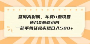 藍海高利潤，車載U盤項目，適合0基礎小白，一部手機輕松實現日入500+ - 嚴選資源大全 - 嚴選資源大全