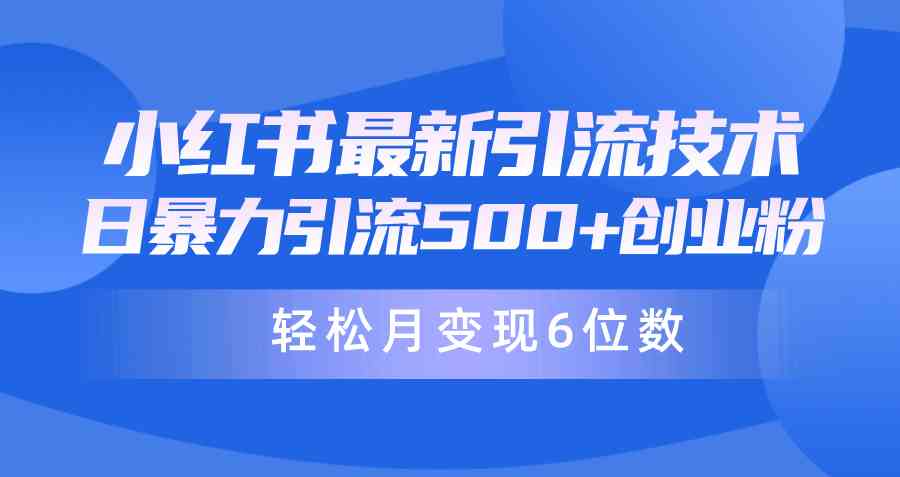 (9871期)日引500+月變現六位數24年最新小紅書暴力引流兼職粉教程 - 嚴選資源大全
