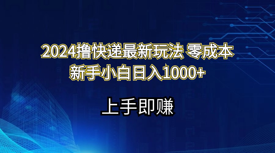 2024擼快遞最新玩法零成本新手小白日入1000+ - 嚴選資源大全