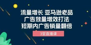 （10112期）流量增長 亞馬遜老品廣告放量增效打法，短期內廣告銷量翻倍（3堂直播課） - 嚴選資源大全 - 嚴選資源大全