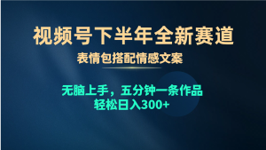 （10267期）視頻號下半年全新賽道，表情包搭配情感文案 無腦上手，五分鐘一條作品… - 嚴選資源大全 - 嚴選資源大全