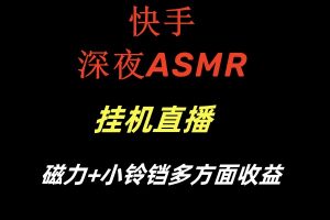 快手深夜ASMR掛機直播磁力+小鈴鐺多方面收益 - 嚴選資源大全 - 嚴選資源大全