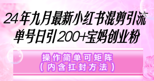 （12530期）小紅書混剪引流，單號日引200+寶媽創業粉，操作簡單可矩陣（內含扛封… - 嚴選資源大全 - 嚴選資源大全