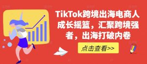 TikTok跨境出海電商人成長搖籃，匯聚跨境強者，出海打破內(nèi)卷 - 嚴選資源大全 - 嚴選資源大全