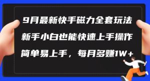 9月最新快手磁力玩法,新手小白也能操作,簡單易上手,每月多賺1W+【揭秘】 - 嚴選資源大全 - 嚴選資源大全