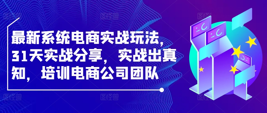 最新系統電商實戰玩法，31天實戰分享，實戰出真知，培訓電商公司團隊 - 嚴選資源大全