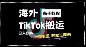 2024最新海外TikTok搬運玩法，一鍵去重輕松過原創，新手無經驗也能日入1k【揭秘】 - 嚴選資源大全 - 嚴選資源大全