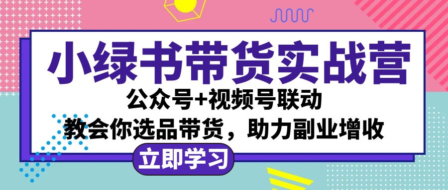 (12848期)小綠書AI帶貨實戰營:公眾號+視頻號聯動,教會你選品帶貨,助力副業增收 - 嚴選資源大全
