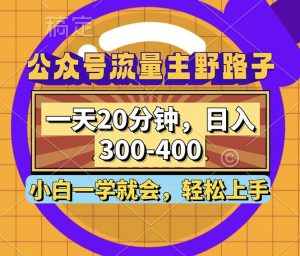 （12866期）公眾號(hào)流量主野路子玩法，一天20分鐘，日入300~400，小白一學(xué)就會(huì) - 嚴(yán)選資源大全 - 嚴(yán)選資源大全
