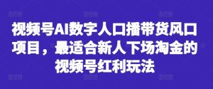 視頻號AI數字人口播帶貨風口項目，最適合新人下場淘金的視頻號紅利玩法 - 嚴選資源大全 - 嚴選資源大全