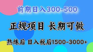 前期一天收益300-500左右.熟練后日收益1500-3000左右 - 嚴選資源大全 - 嚴選資源大全