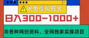 閑魚虛擬,日入300-1000+實操落地項目 - 嚴選資源大全 - 嚴選資源大全