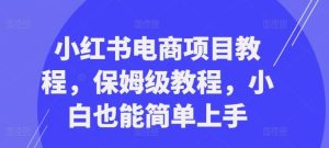 小紅書電商項目教程，保姆級教程，小白也能簡單上手 - 嚴選資源大全 - 嚴選資源大全