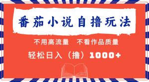（13014期）番茄小說最新自擼 不看流量 不看質(zhì)量 輕松日入1000+ - 嚴(yán)選資源大全 - 嚴(yán)選資源大全