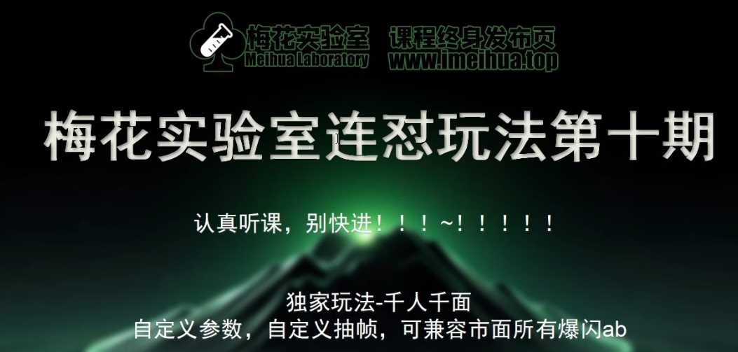 梅花實(shí)驗(yàn)室社群專(zhuān)享課視頻號(hào)連懟玩法第十期課程+第二部分-FF助手全新高自由萬(wàn)能爆閃AB處理 - 嚴(yán)選資源大全