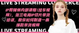 IP剪輯師內部課程(掛車視頻)（更新11月），張蘭電商IP切片帶貨培訓，教你如何制造一條爆款帶貨視頻 - 嚴選資源大全 - 嚴選資源大全