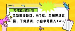 2024年下半年新風(fēng)口，支付寶分成計劃項(xiàng)目玩法，輕松月入1w+ - 嚴(yán)選資源大全 - 嚴(yán)選資源大全