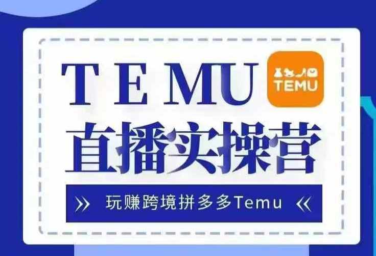 Temu直播實戰營,玩賺跨境拼多多Temu,國內電商卷就出海賺美金 - 嚴選資源大全