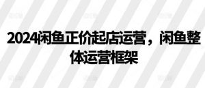 2024閑魚正價起店運營，閑魚整體運營框架 - 嚴選資源大全 - 嚴選資源大全