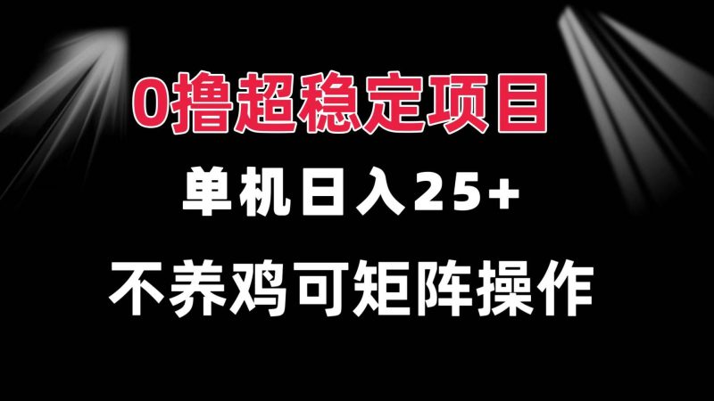 （13355期）0擼項目 單機日入25+ 可批量操作 無需養雞 長期穩定 做了就有 - 嚴選資源大全 - 嚴選資源大全