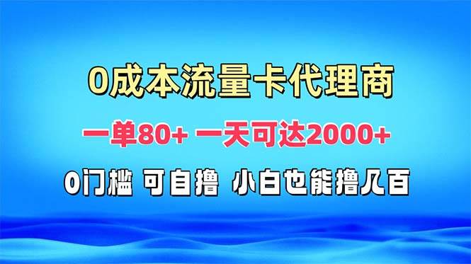 (13391期)免費流量卡代理一單80+ 一天可達2000+ - 嚴選資源大全