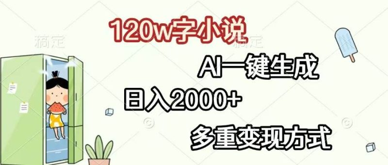 （13485期）120w字小說，AI一鍵生成，日入2000+，多重變現(xiàn)方式 - 嚴選資源大全 - 嚴選資源大全