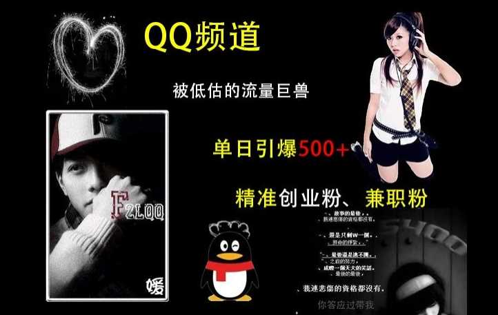 QQ頻道:被低估的流量巨獸,單日引爆500+精準(zhǔn)創(chuàng)業(yè)粉、兼職粉的引流秘籍 - 嚴(yán)選資源大全