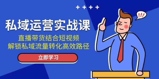 （13587期）私域運營實戰課：直播帶貨結合短視頻，解鎖私域流量轉化高效路徑 - 嚴選資源大全