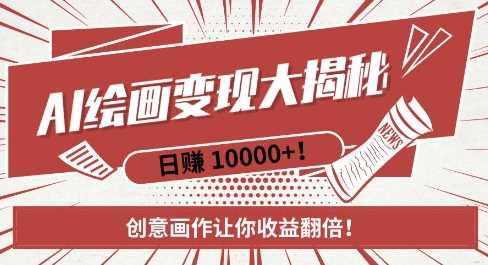 AI夢境繪畫致富秘籍,復制粘貼,新手也能快速掌握,創意畫作讓你收益翻倍 - 嚴選資源大全