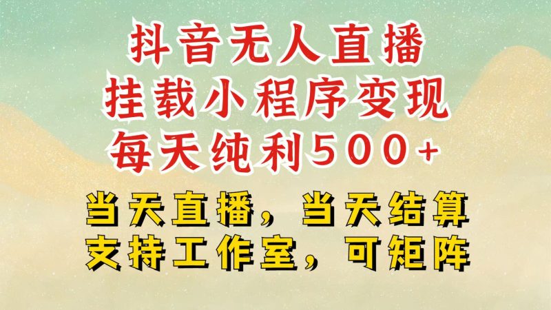 抖音無人掛機項目，輕松日入500+,掛載小程序玩法，不違規不封號，有號的一定掛起來 - 嚴選資源大全 - 嚴選資源大全
