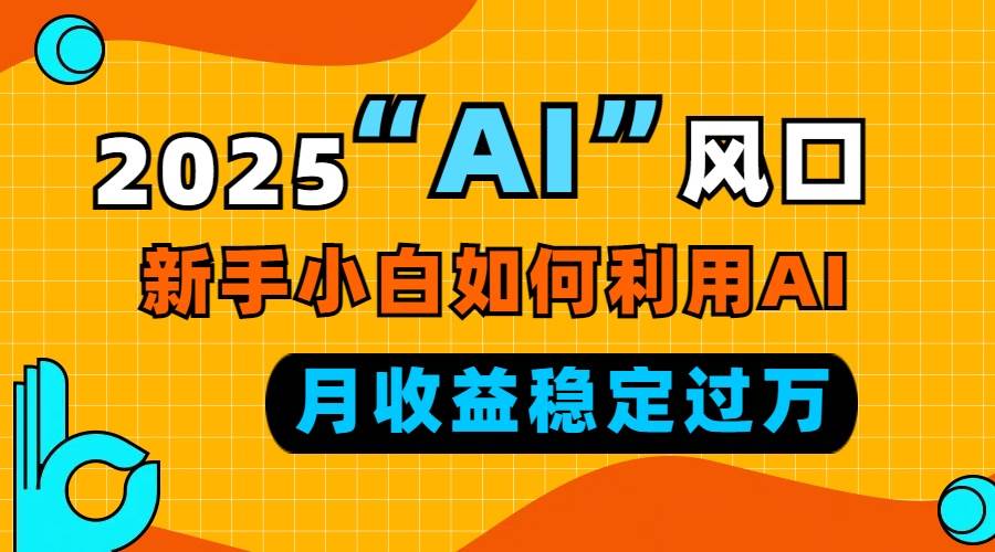 （13821期）2025“ AI ”風口，新手小白如何利用ai，每月收益穩(wěn)定過萬 - 嚴選資源大全