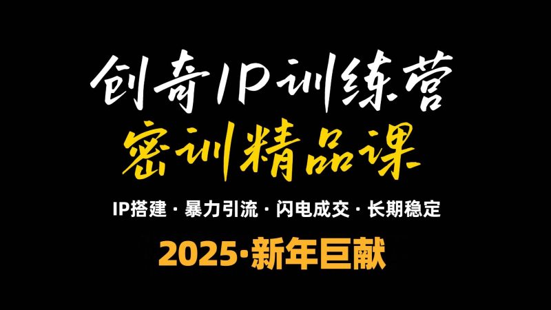 (13898期)2025年“知識付費IP訓練營”小白避坑年賺百萬,暴力引流,閃電成交 - 嚴選資源大全 - 嚴選資源大全