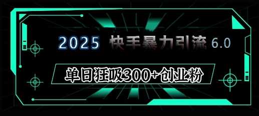 2025年快手6.0保姆級教程震撼來襲，單日狂吸300+精準創業粉 - 嚴選資源大全