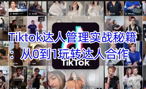Tiktok達人管理實戰秘籍:從0到1玩轉達人合作 - 嚴選資源大全