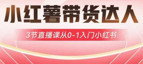 小紅薯達人帶貨啟航計劃，3節直播課從0-1入門小紅書 - 嚴選資源大全