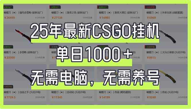 25年最新CSGO掛機系統,單日1000+,無需電腦,無需養號,0基礎可上手 - 嚴選資源大全